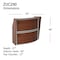 Linea Italia Curved Reception Desk with Counter, 72 inW x 32 inD x 46 inH, Gray/Cherry ZUC290 - alternate 5